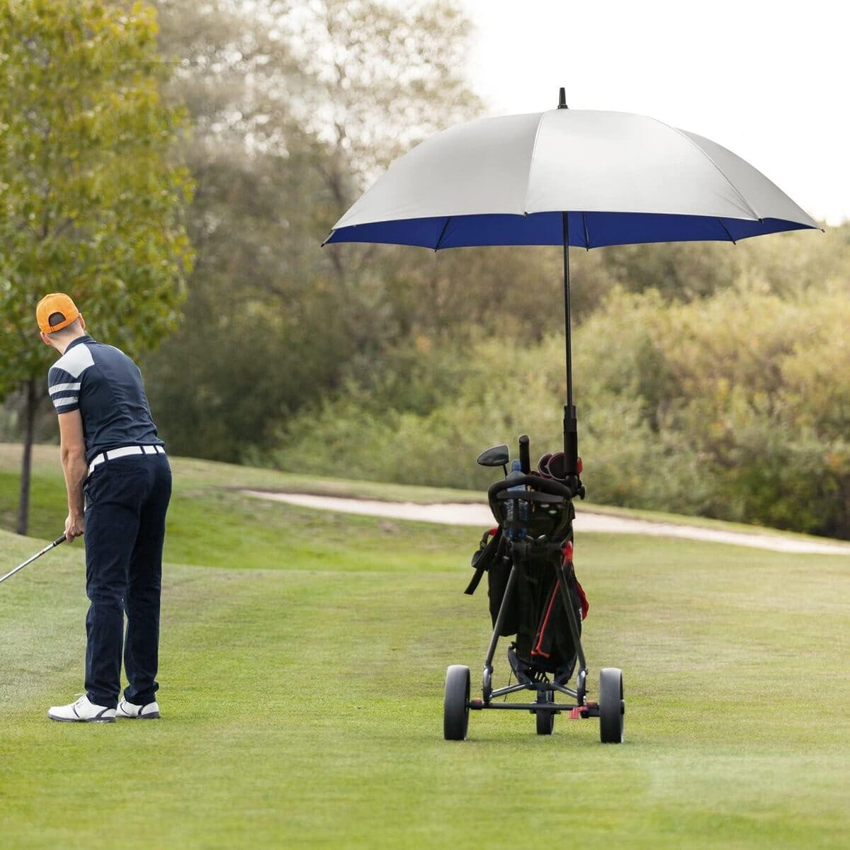 Protección eficaz con un paraguas de golf de alta calidad
