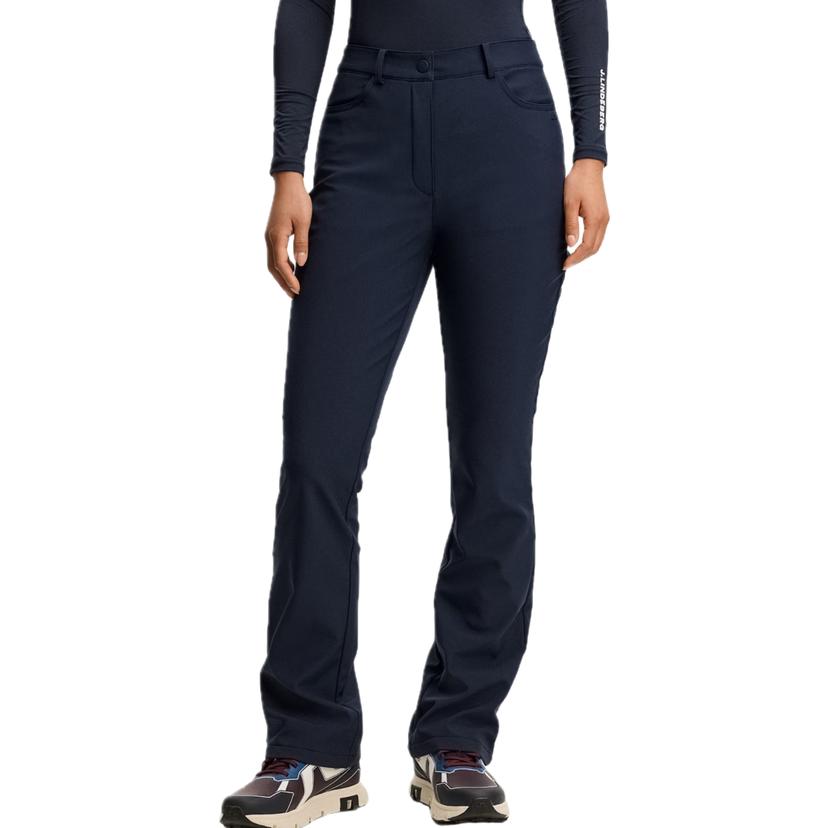 J.Lindeberg Pantalon Femme Chaud Mia Bonded Bleu Marine