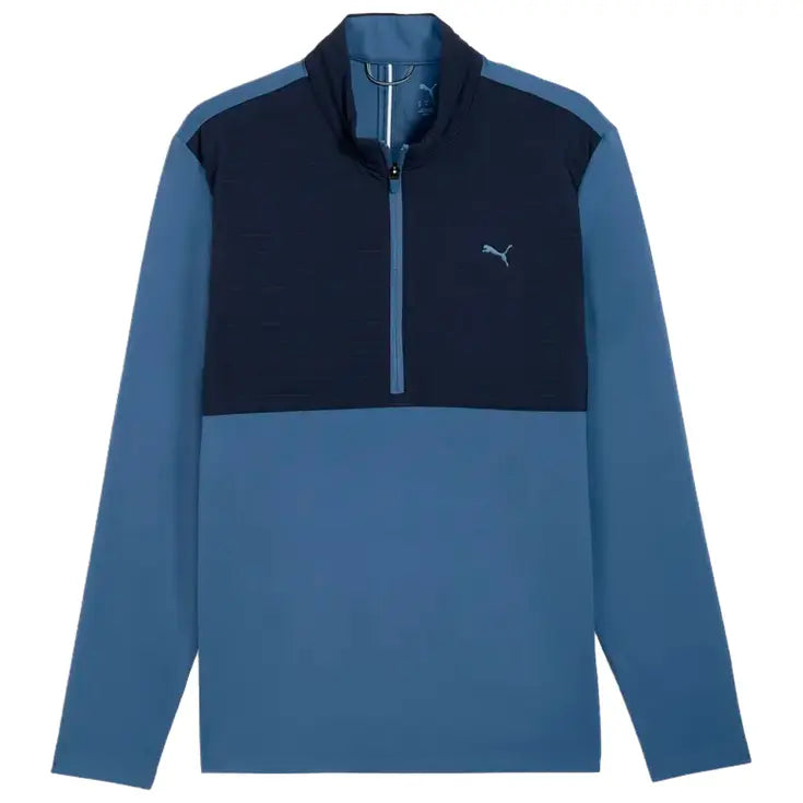 Puma Golf Pull 1/4 Zip CLOUDSPUN Tech Hybrid Bleu Marine - GolfCenter.fr