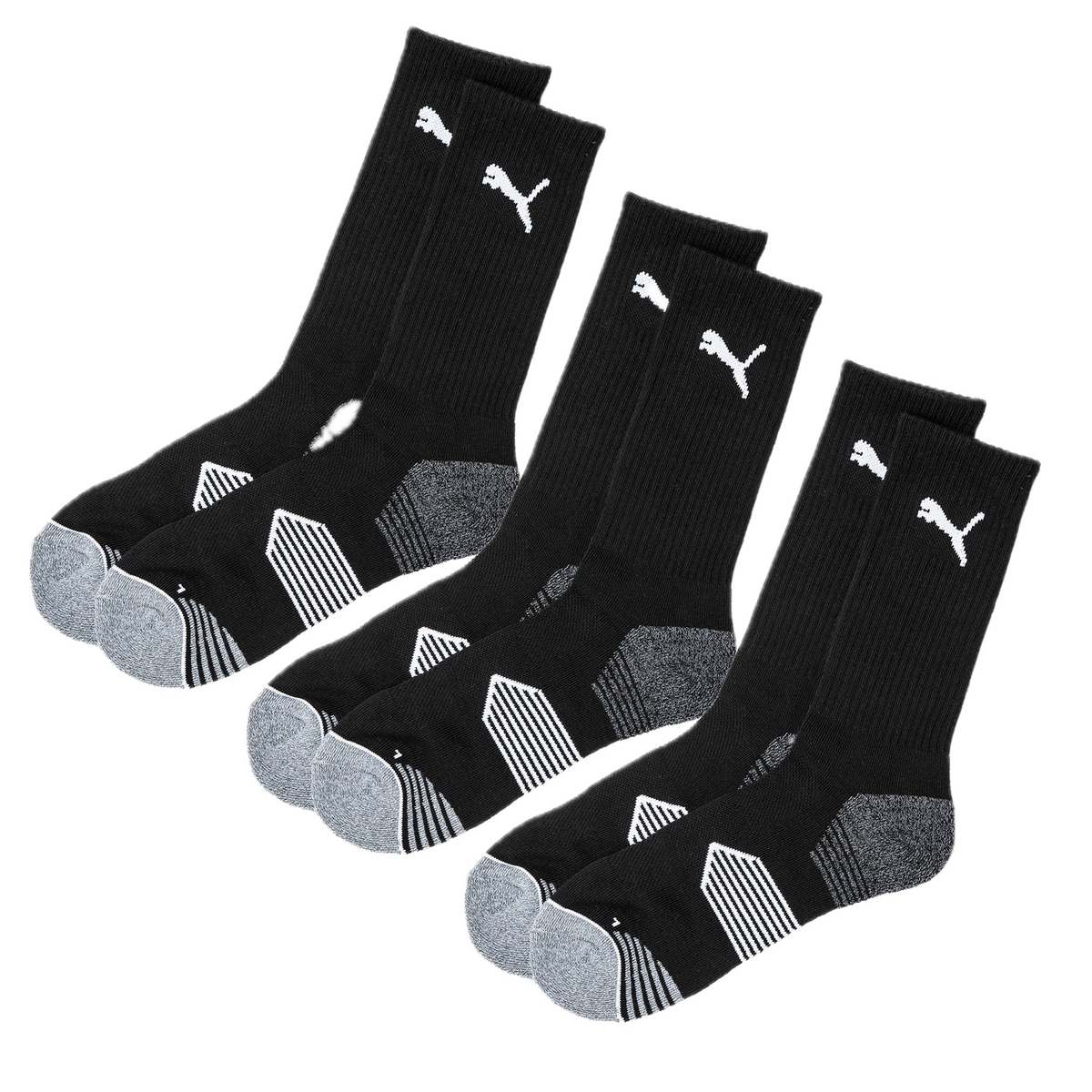 Puma Chaussettes Essential Crew Cut Lot de 3 Noires - GolfCenter.fr