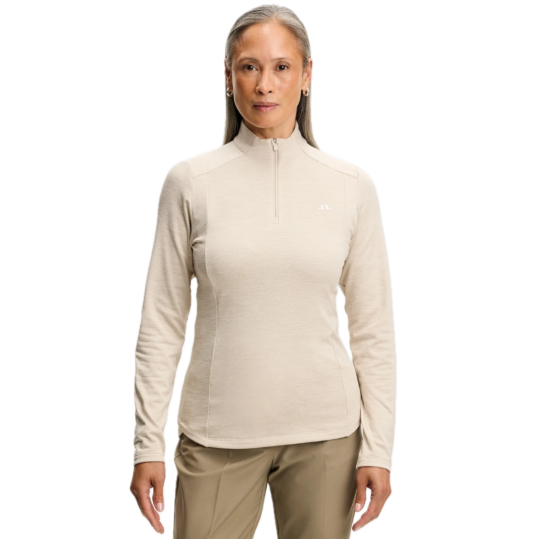J.Lindeberg Mid-Layer Steffi Quarter Zip Moonbeam