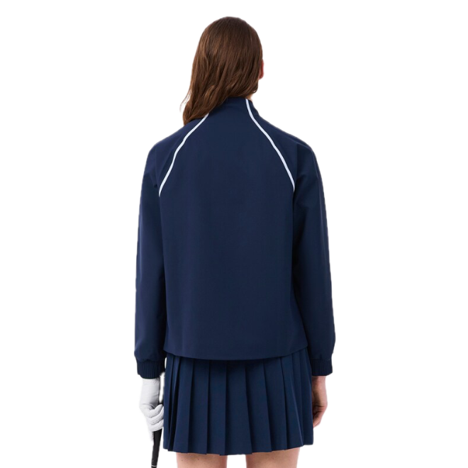 Lacoste Veste de pluie Golf Femme imperméable stretch Bleu Nuit