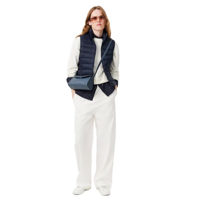 Lacoste Doudoune sans manches matelassée déperlante Femme Bleu Marine