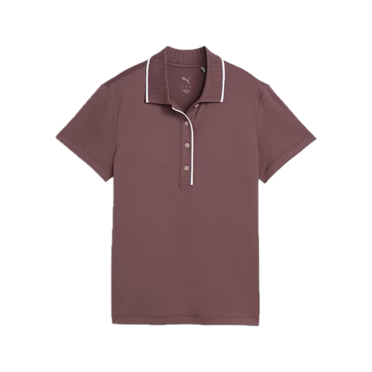 PUMA Polo CLOUDSPUN Bridges Manches Courtes Femme Marron Cacao - GolfCenter.fr