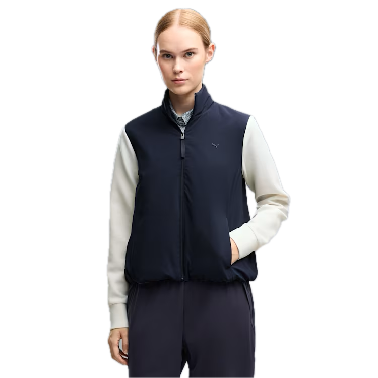 Puma Veste CLOUDSPUN Fleece Hybrid Femme Bleu Marine / Blanc Cassé - GolfCenter.fr