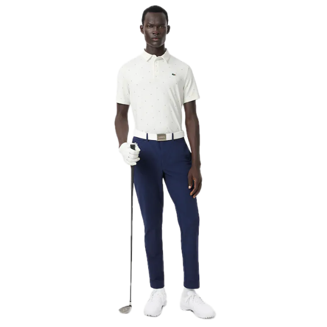 Lacoste Polo Golf regular fit imprimé Blanc Vert