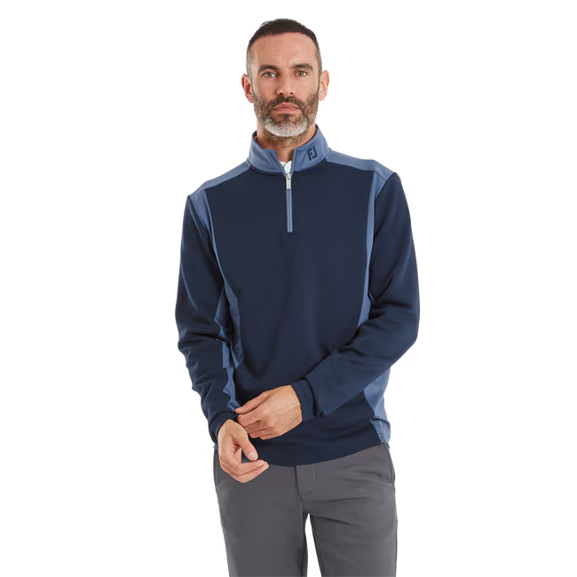 FootJoy Pullover Contrasté ThermoSeries Marine / Bleu Nuit
