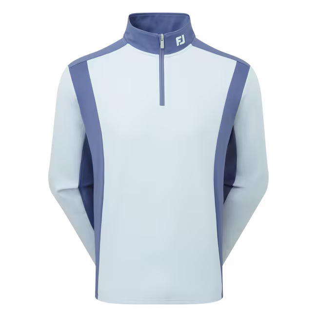 FootJoy Pullover Contrasté ThermoSeries Gris Brume / Bleu Nuit