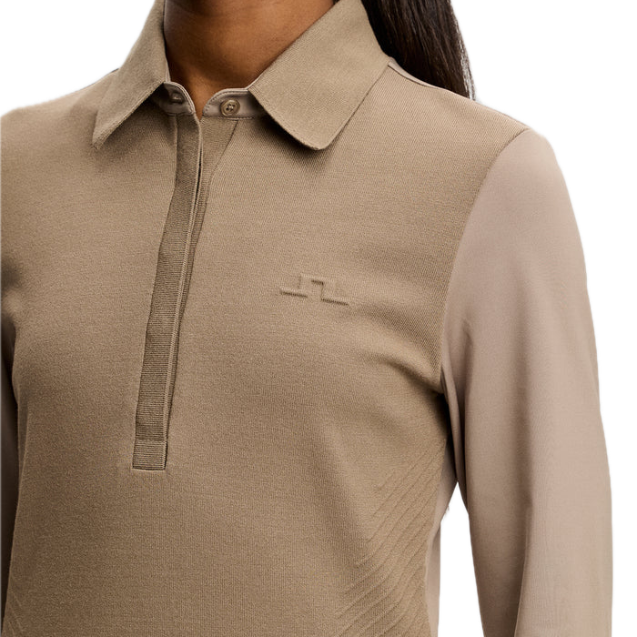 J.Lindeberg Polo Hybride Manches Longues Kailey Brindle