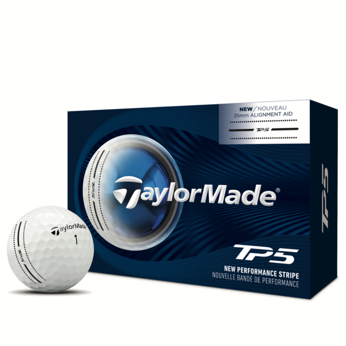 TaylorMade Balles TP5 Performance Stripe 2026 (boite de 6) - GolfCenter.fr