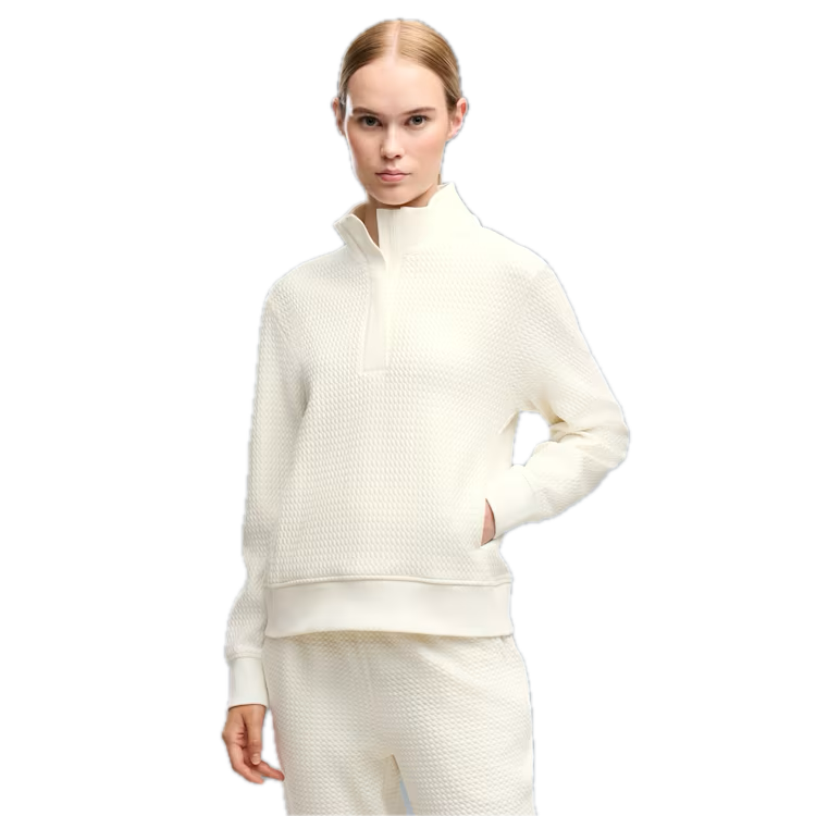 PUMA Veste Demi-Zip Boulder Femme Blanc Cassé - GolfCenter.fr