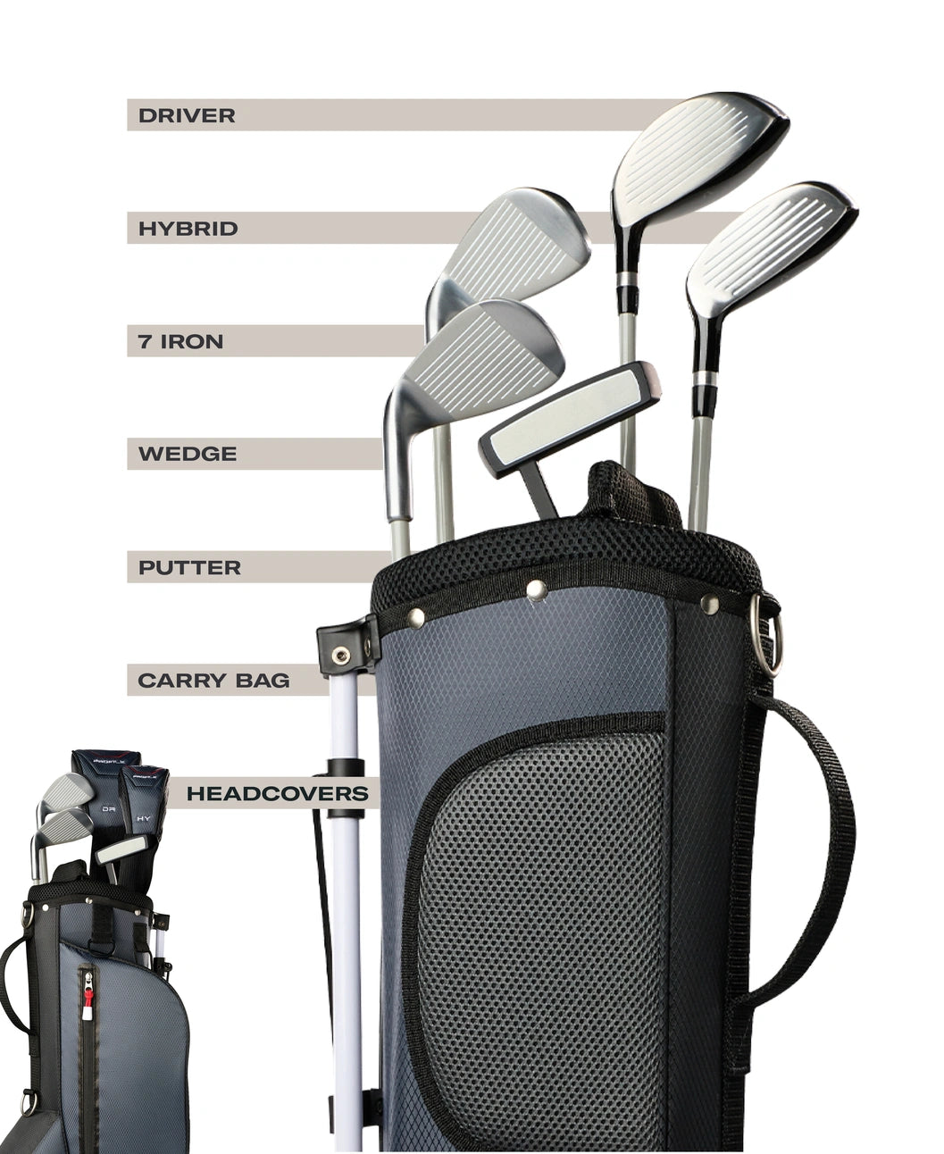 Wilson Profile Jr Medium — Kit de golf junior (8-11 ans) - GolfCenter.fr