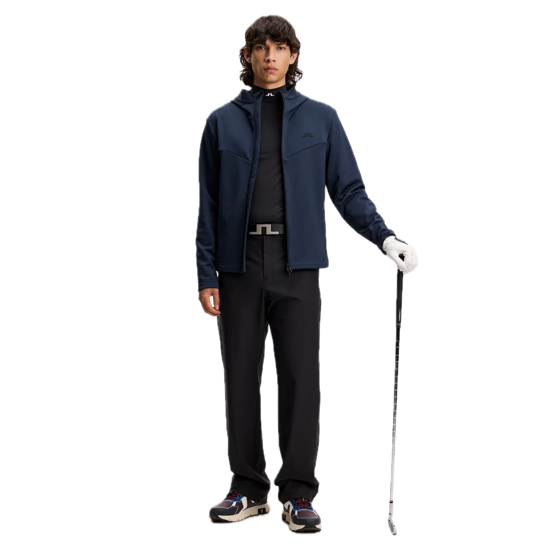 J.Lindeberg Sweat Maclean Zip Hood Bleu Marine
