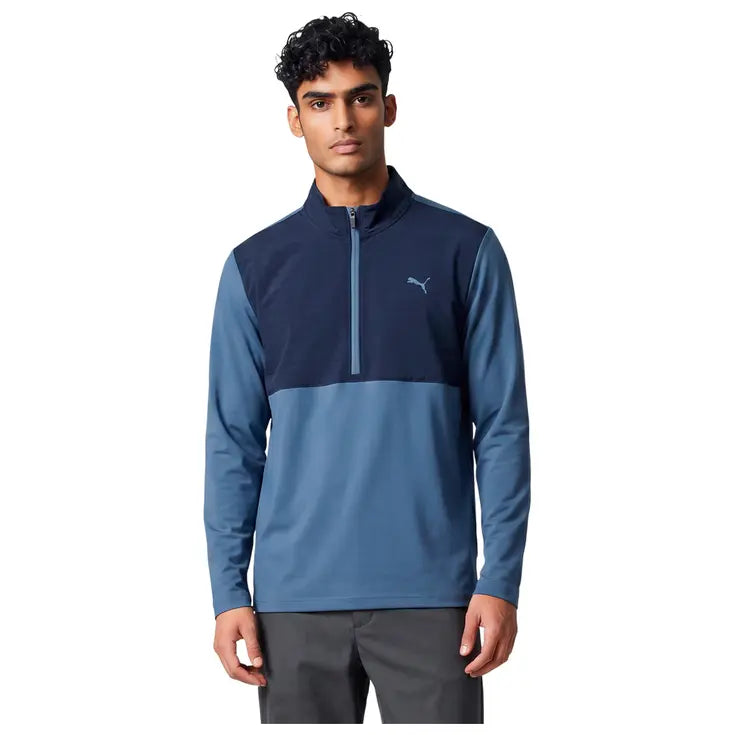 Puma Golf Pull 1/4 Zip CLOUDSPUN Tech Hybrid Bleu Marine - GolfCenter.fr