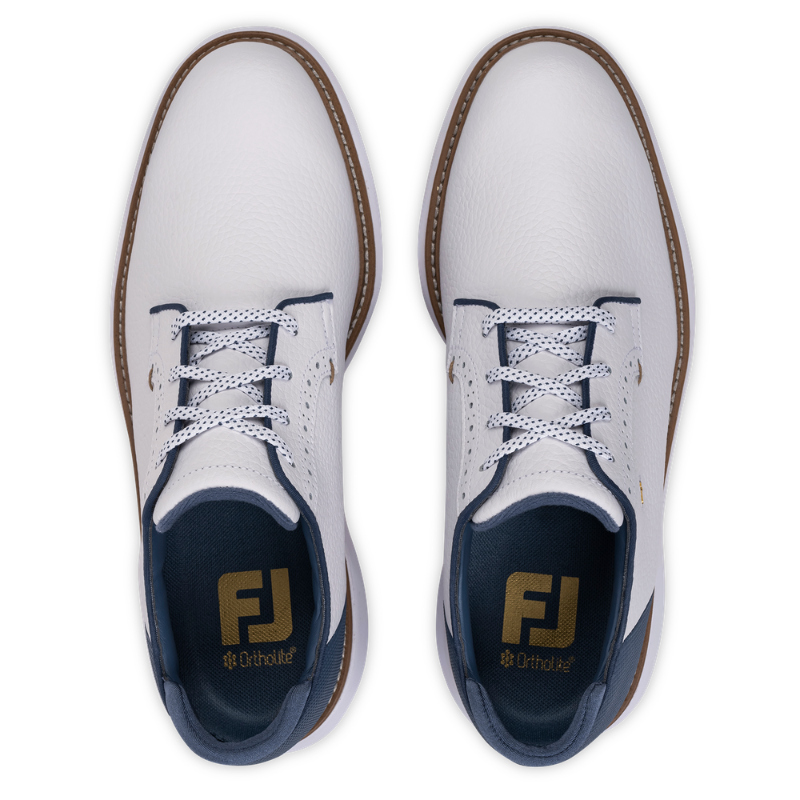 FootJoy Chaussures Traditions Blanc/Bleu - GolfCenter.fr