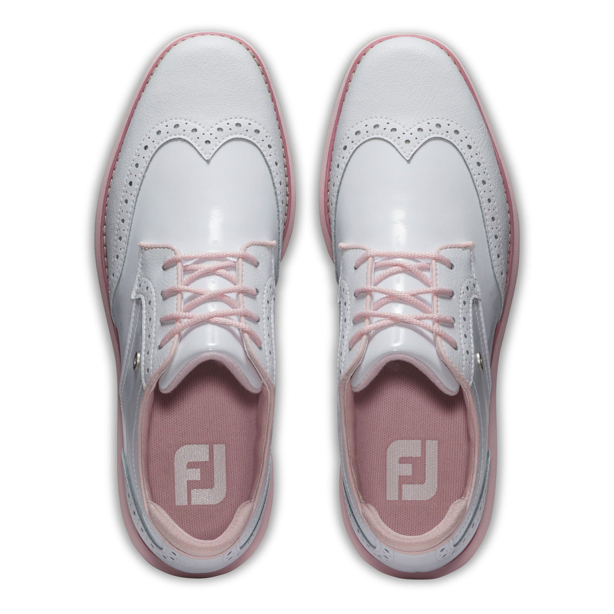 Footjoy Chaussure Femme sans crampon Traditions white pink