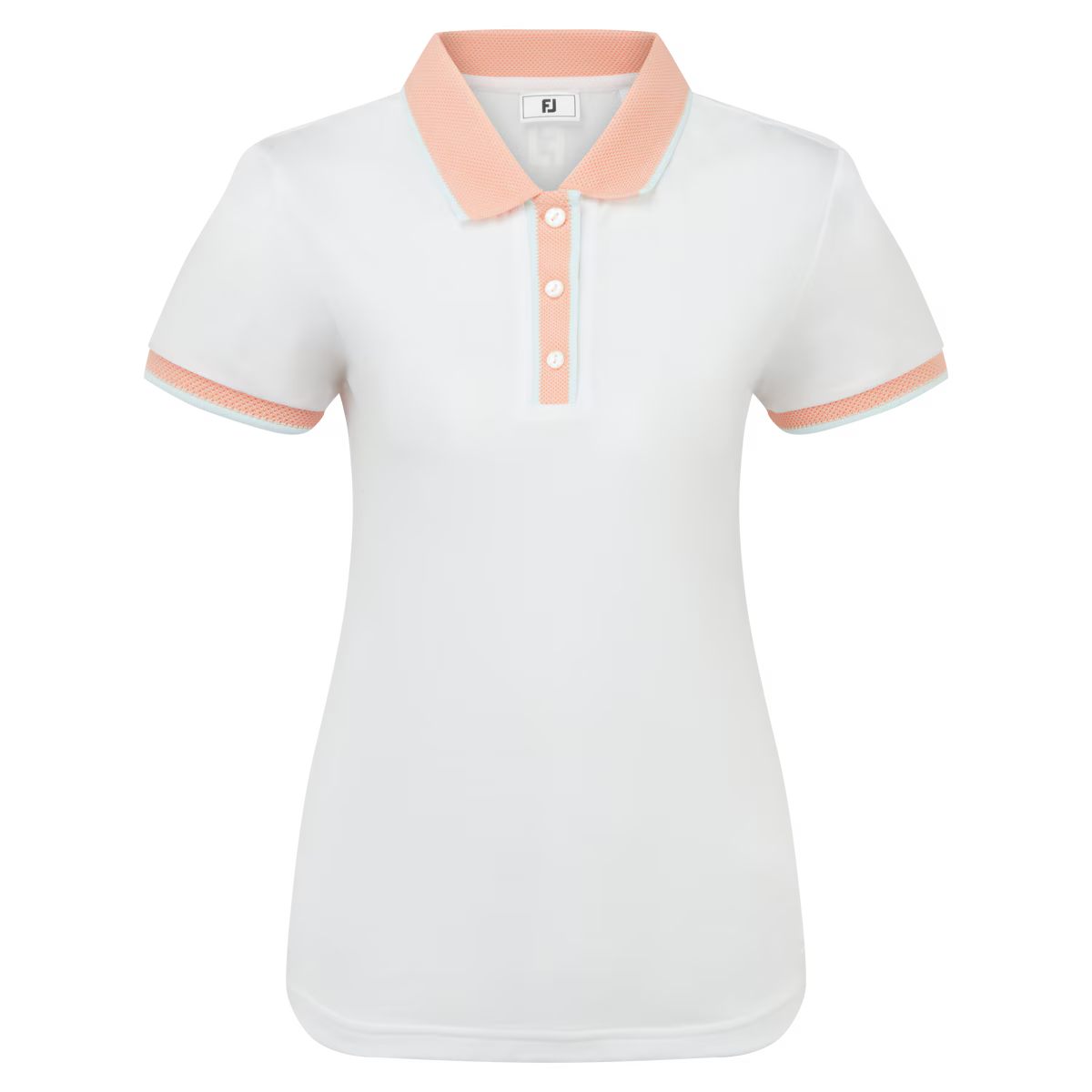 Footjoy Polo Mujer Manga corta Blanco/Melocotón