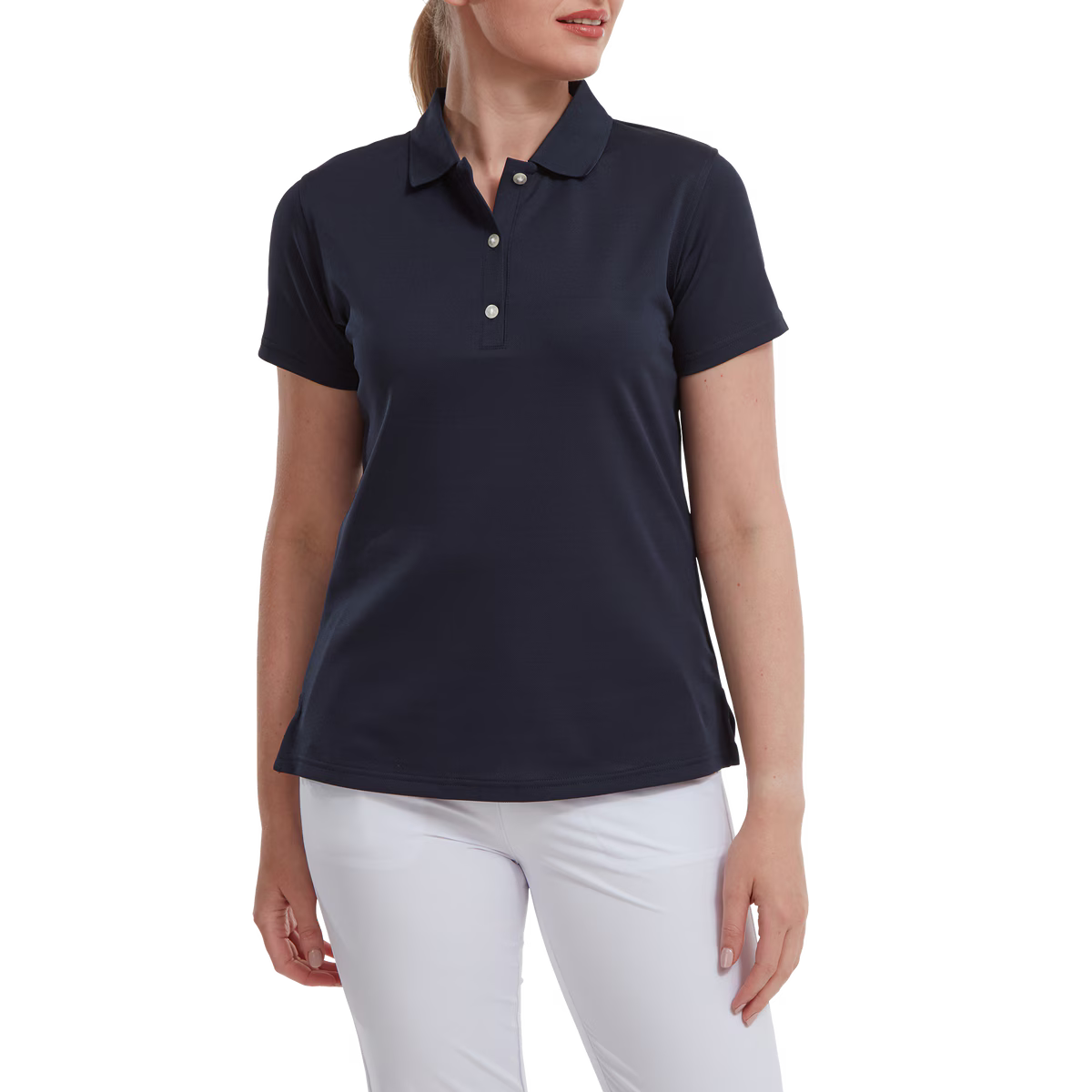 Footjoy Polo Femme Piqué uni Navy