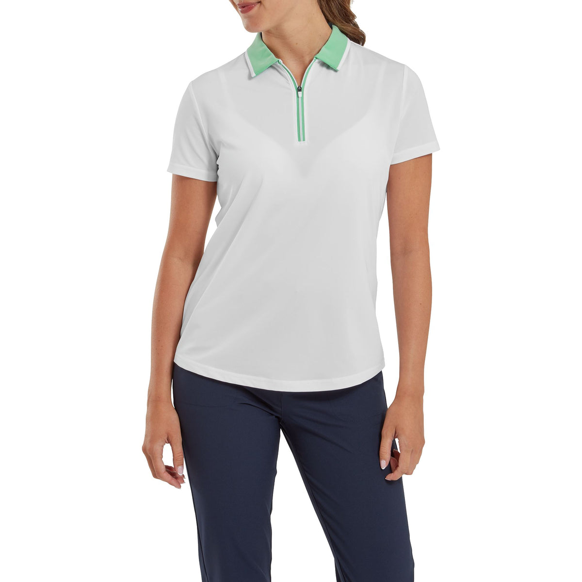 Footjoy polo femme uni en fil d'Écosse