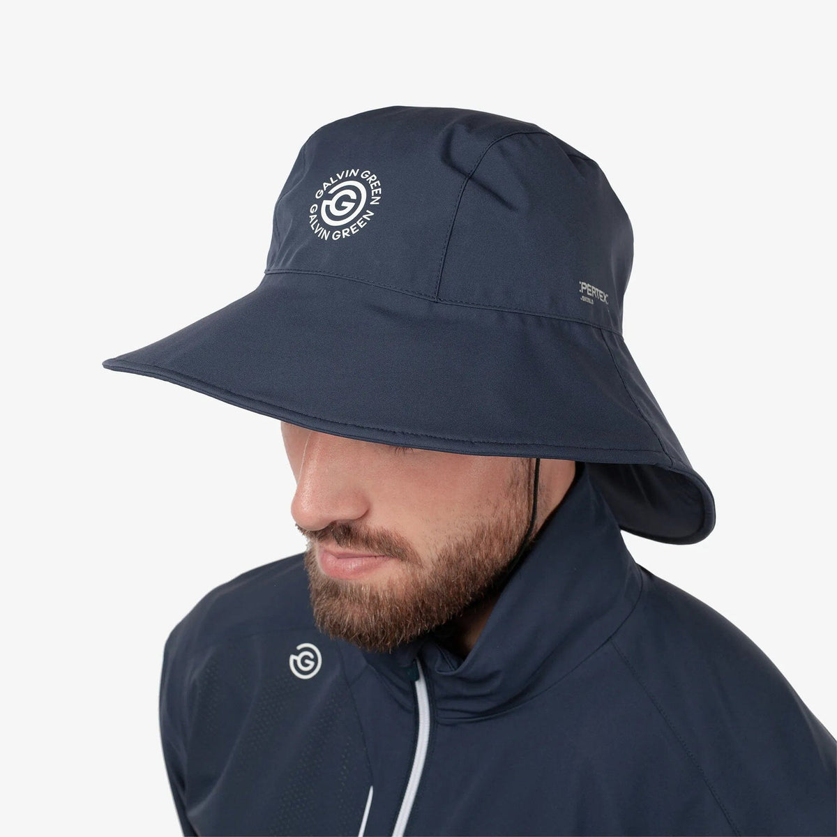 Galvin Green Asher – Sombrero de golf impermeable DRYVR™ azul marino