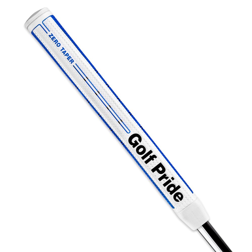 Golf Pride Grip putter Zero Taper Straight Blanc Bleu