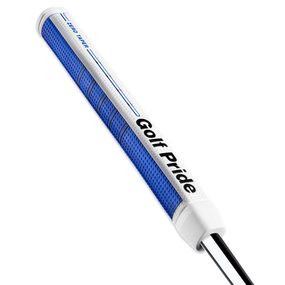 Golf Pride Grip putter Zero Taper Straight Blanc Bleu