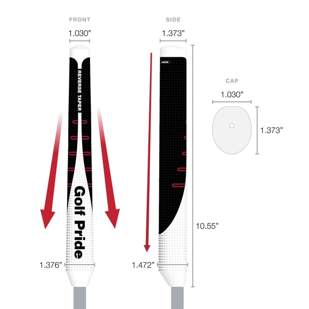 GolfPride Grip Putter Reverse Taper Flat