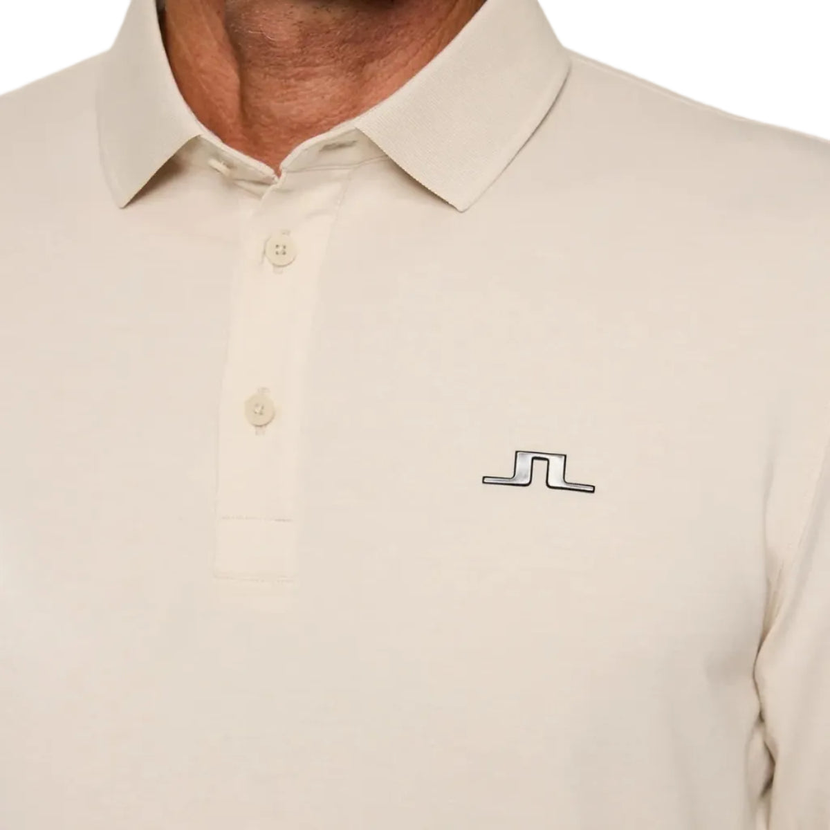 J.LINDEBERG Polo manche longue Florian LS beige