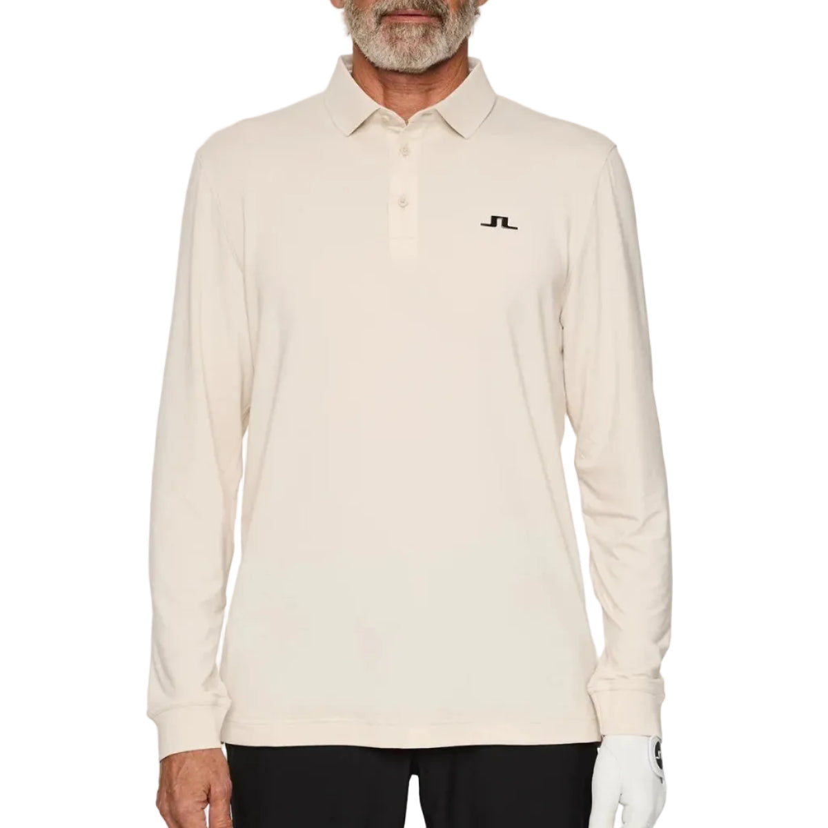 J.LINDEBERG Polo manche longue Florian LS beige