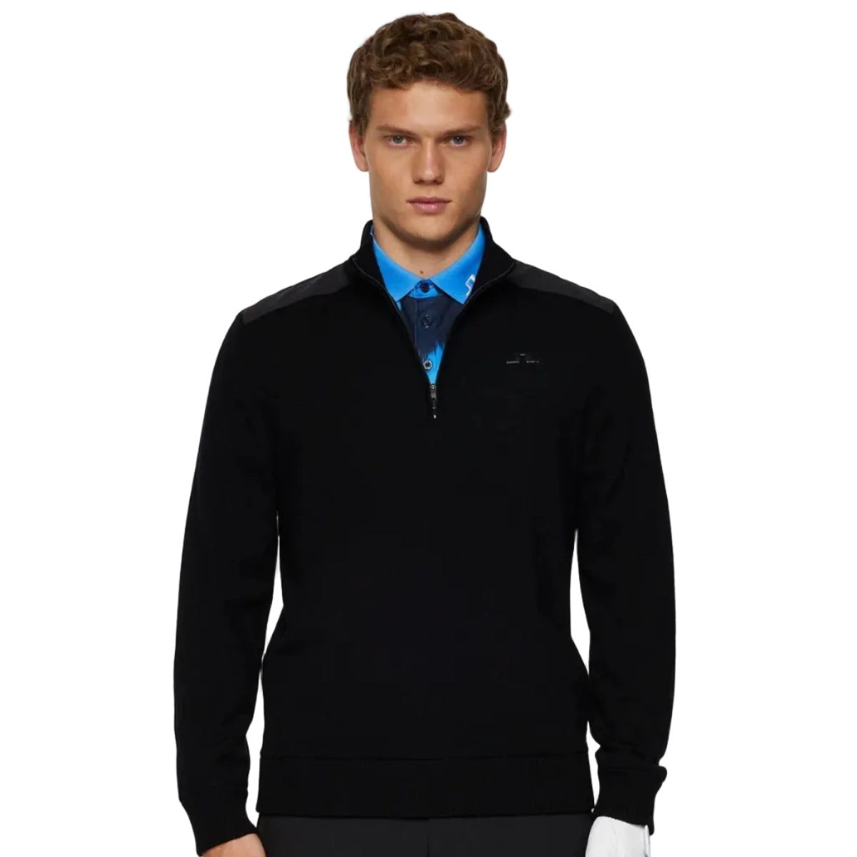 J.LINDEBERG Pull Jeffrey coupe vent Noir