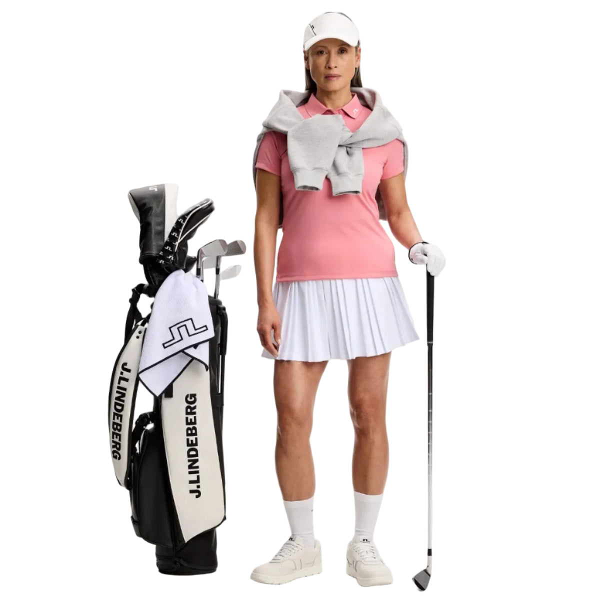 J.Lindeberg Polo Mujer Tour Tech Flamingo Plume
