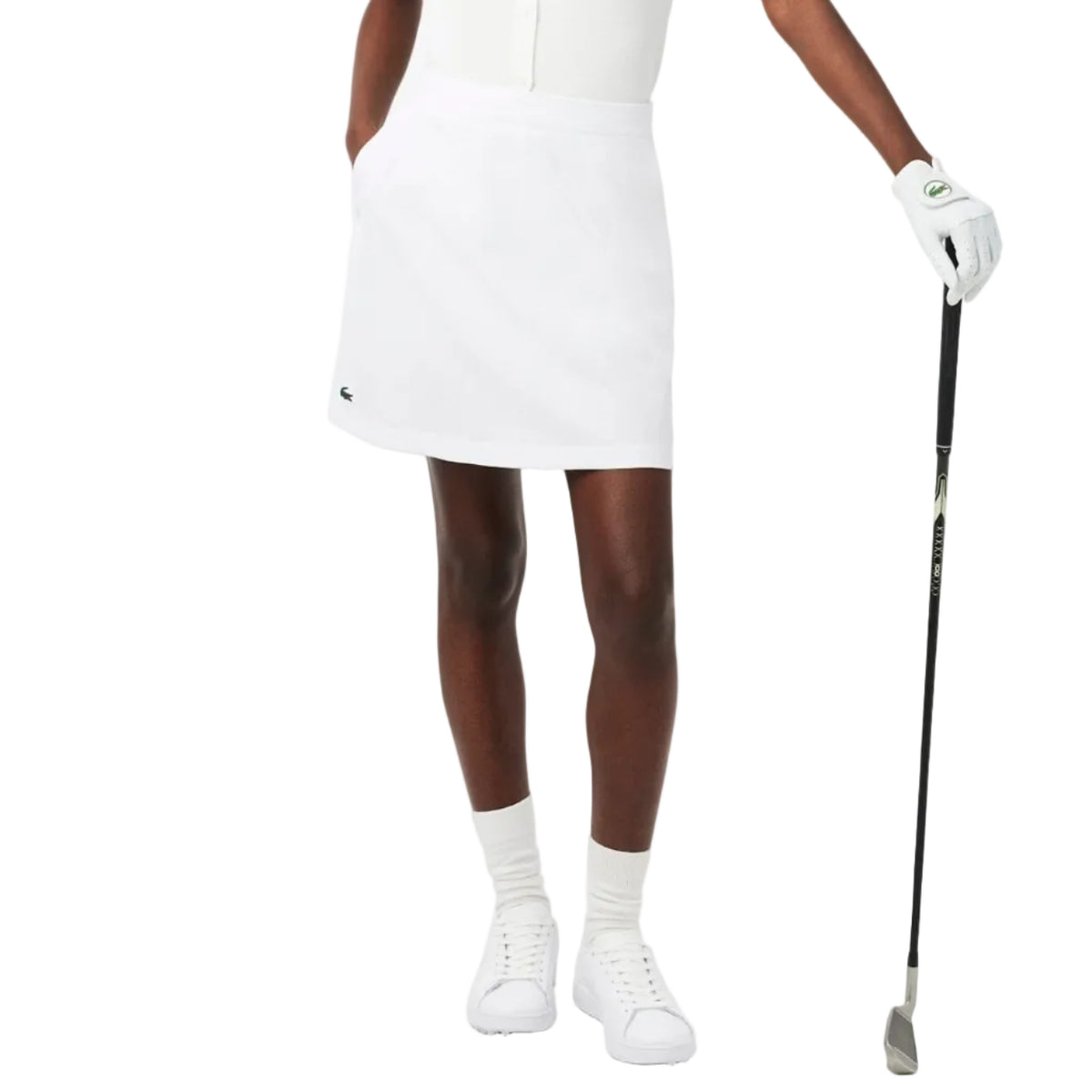 Lacoste Jupe Golf stretch Ultra Dry Blanche
