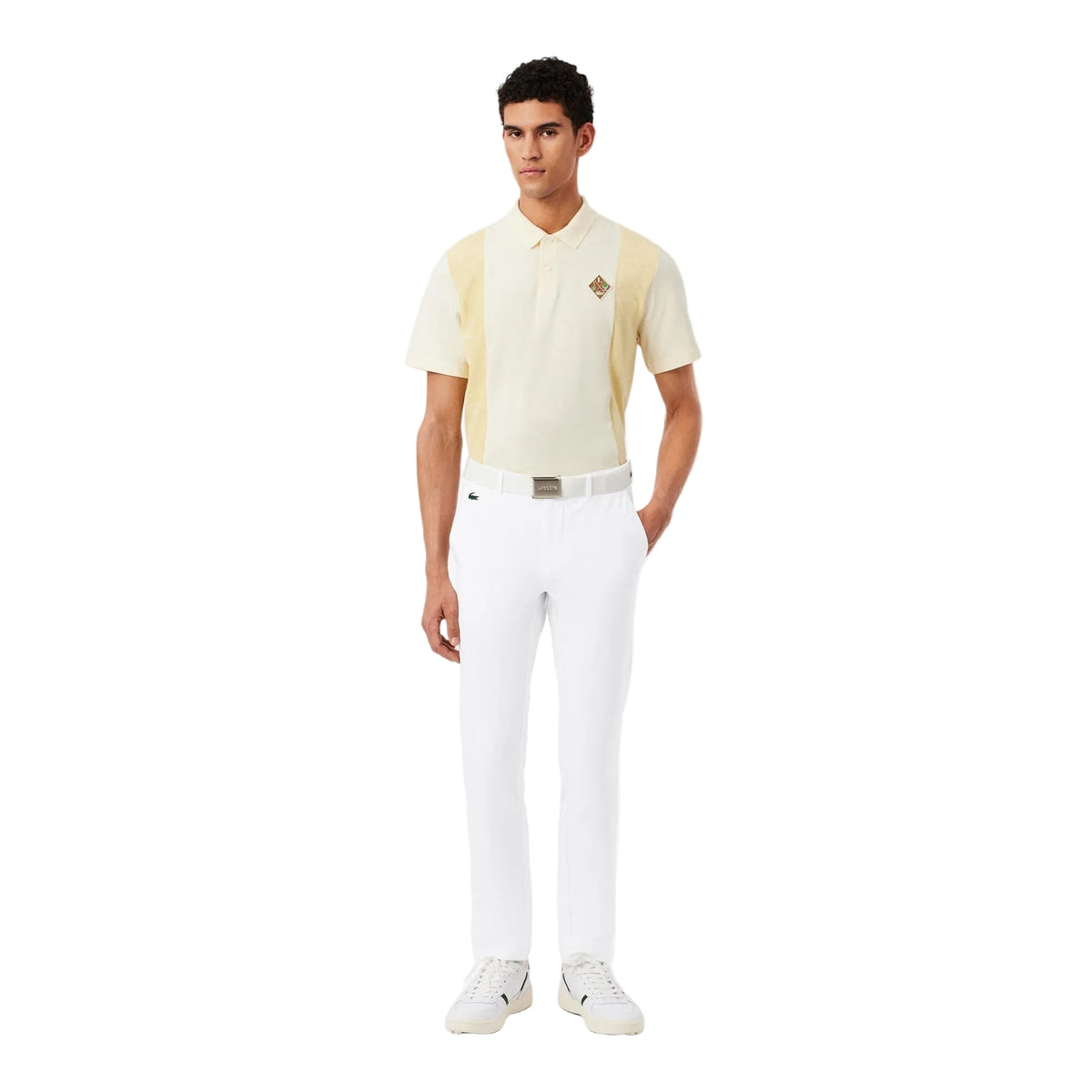 Lacoste Pantalon chino Golf slim fit Ultra Dry Blanc