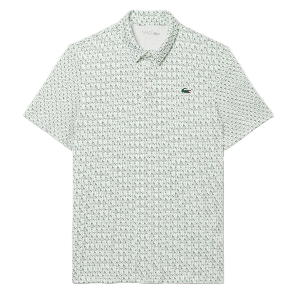 Lacoste Polo Golf regular fit imprimé Blanc Vert