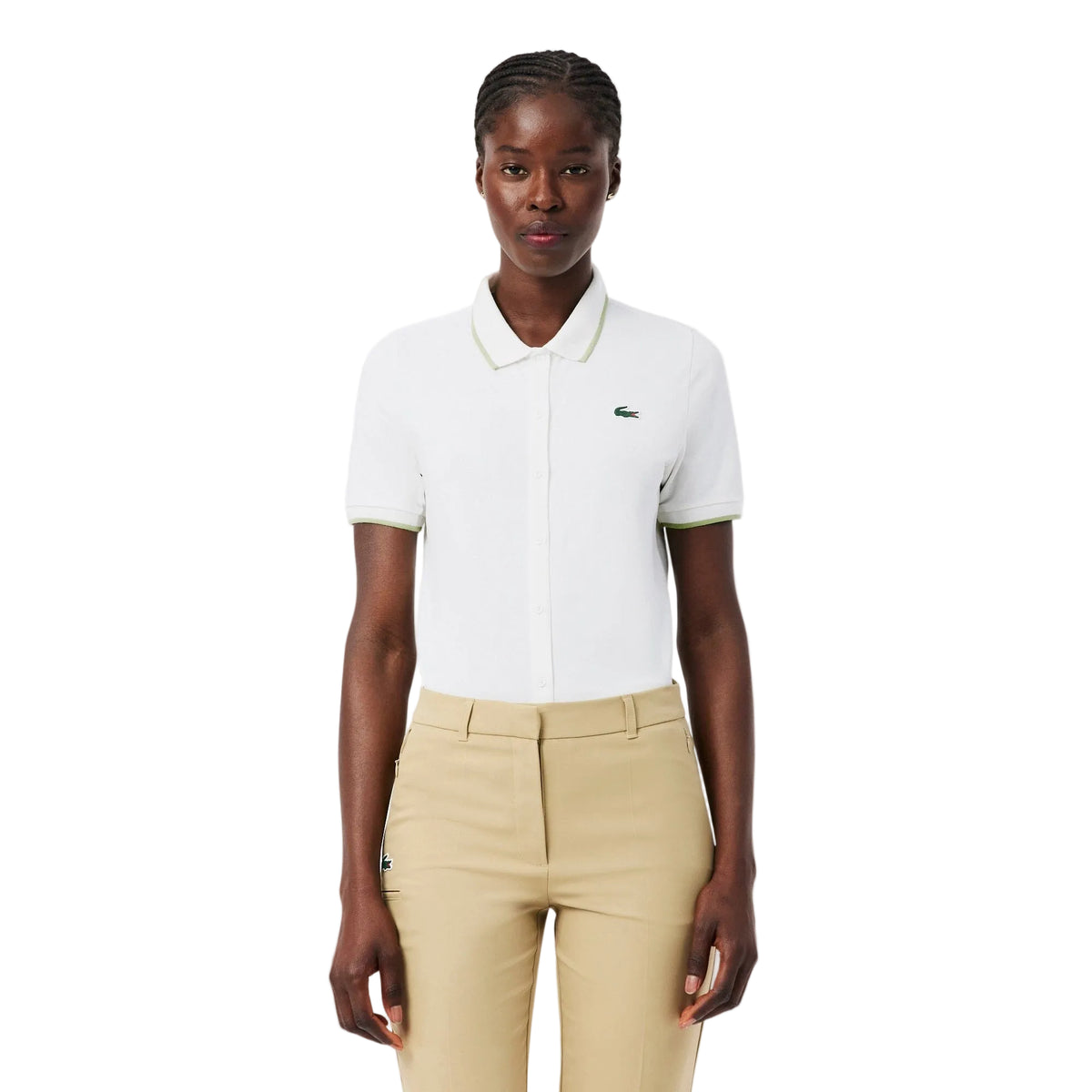 Lacoste Polo Golf thermorégulateur Petit Piqué Blanc