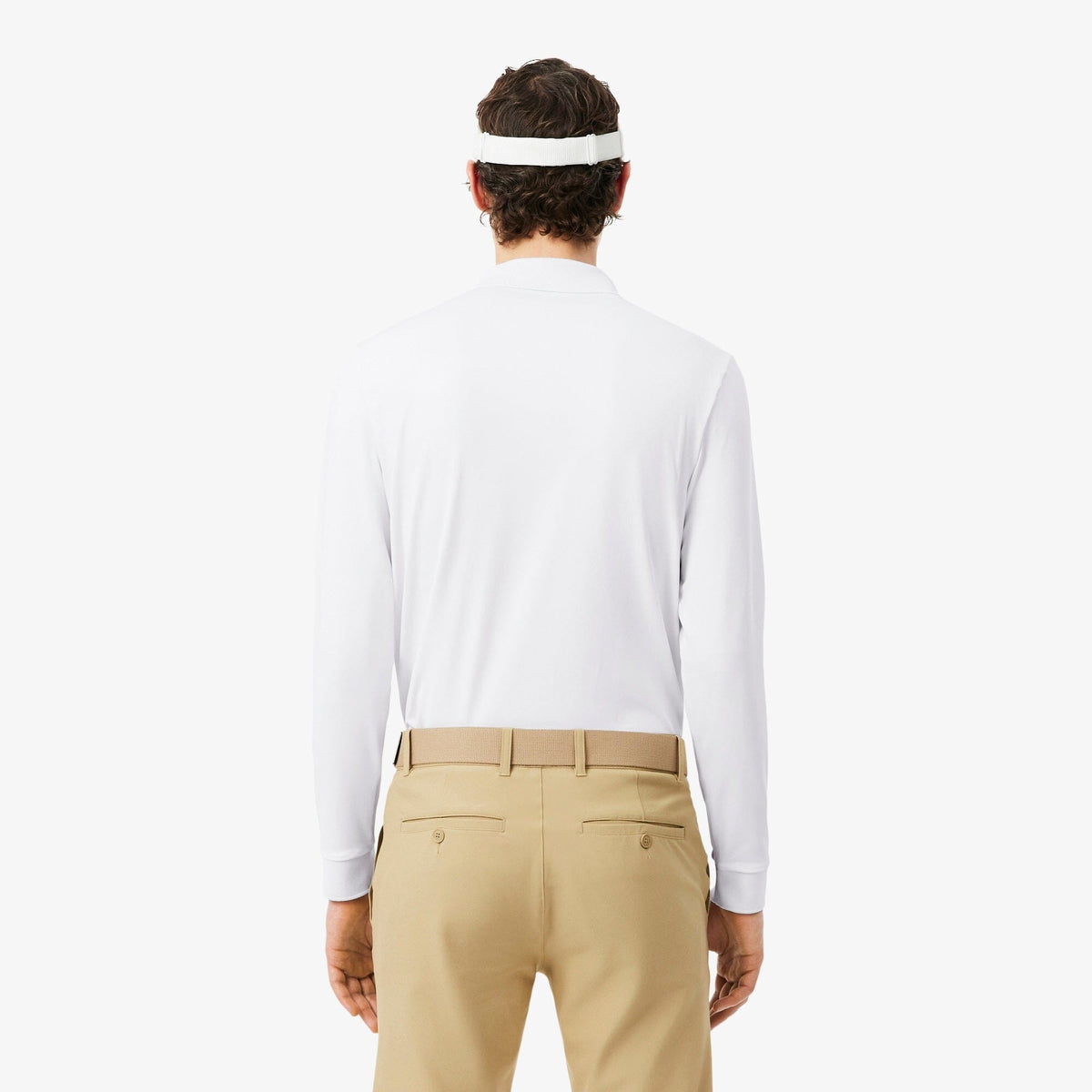 Lacoste Polo manches longues Regular Fit Ultra Dry Blanc