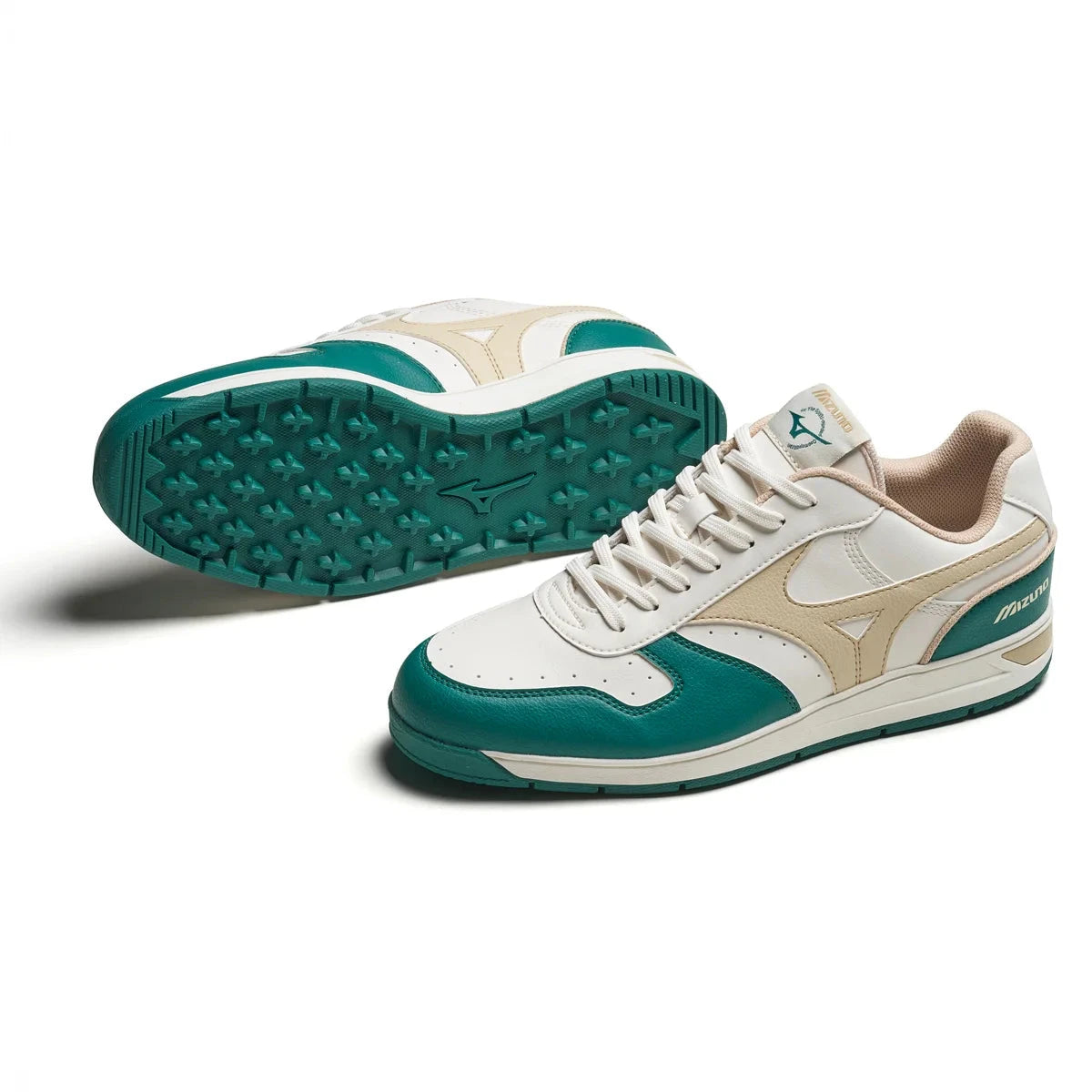 Mizuno Chaussures de golf City Wind GS Alpine Green/Pale Khaki/Snow White