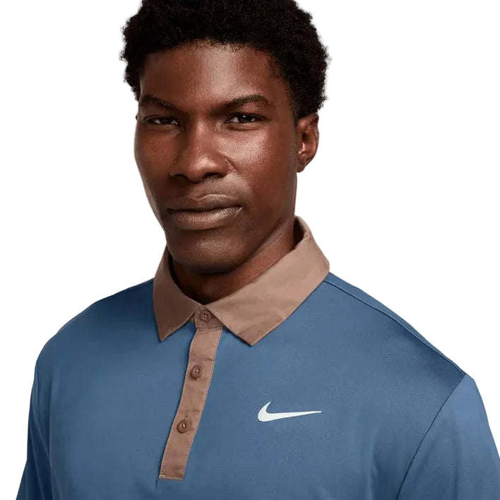 Nike Polo Dri Fit Tour Contrast Polo Bleu