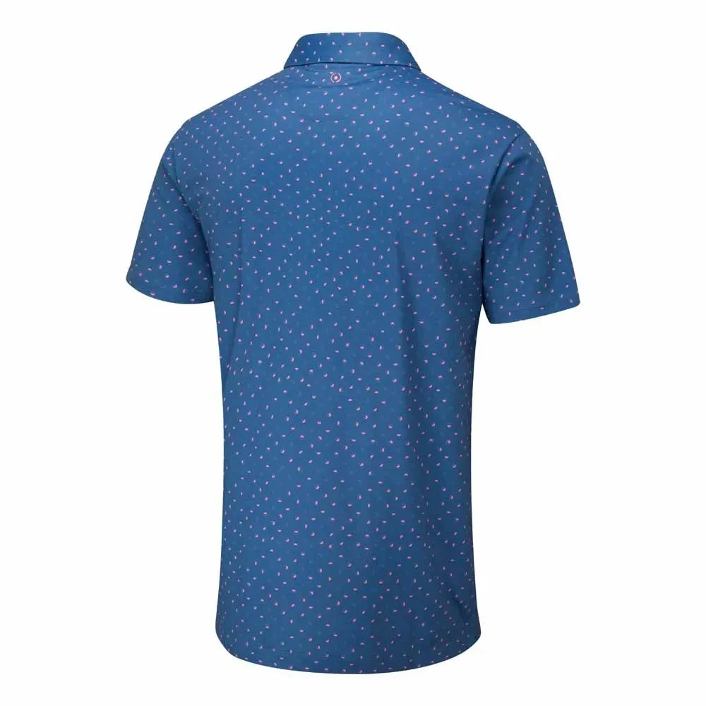 Ping Polo Azul EPHRON golf con estampado Rosa