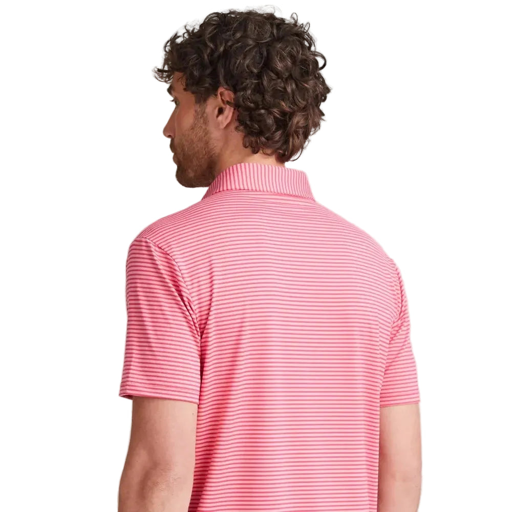 Ping Polo LANGFORD golf avec rayures Rouge Rose