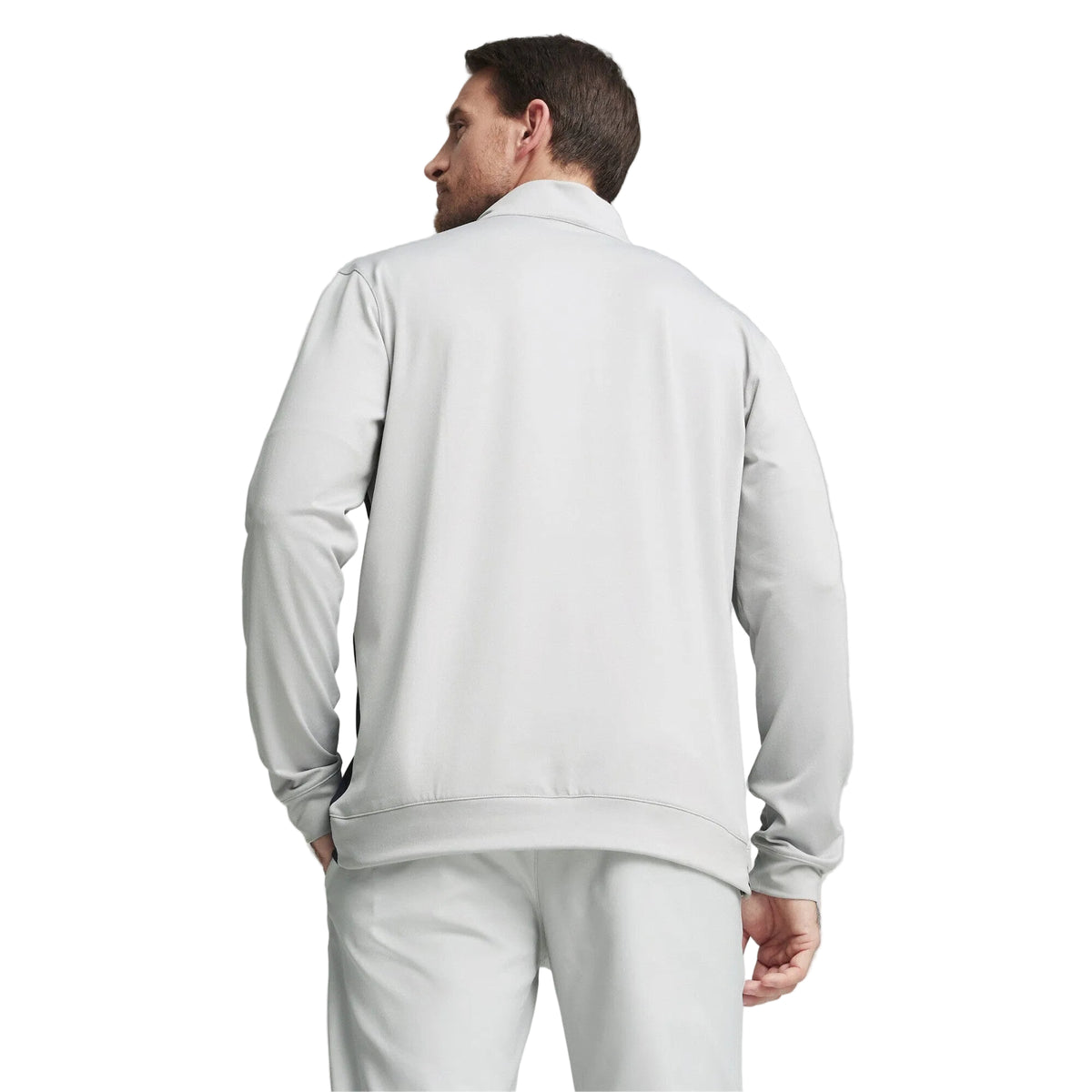Puma Pull de Golf Pure Colorblock 1/4 Zip Ash Grey deep navy