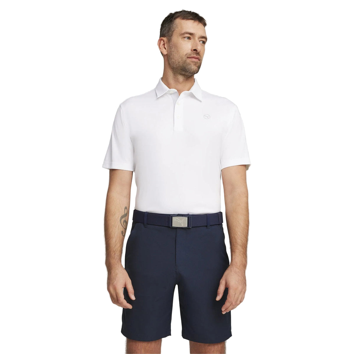 PUMA POLO Pure Solid Blanc