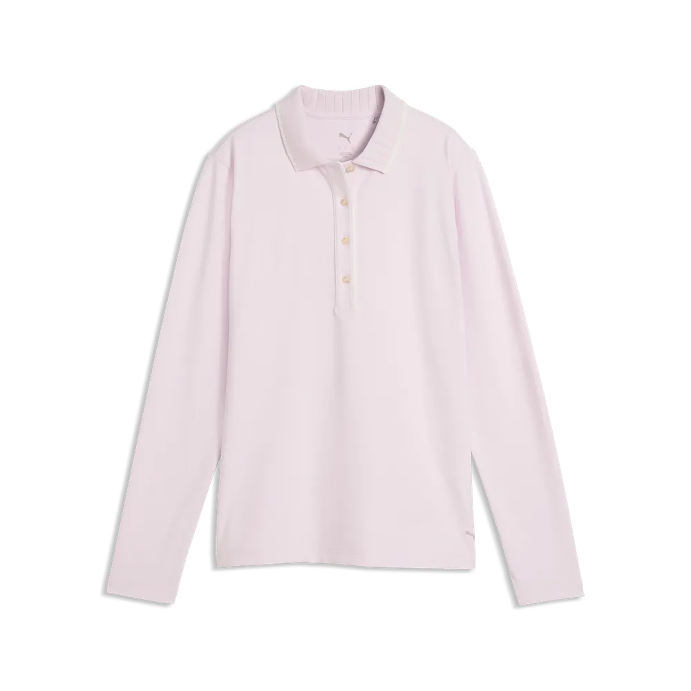 Puma Golf Polo Femme CLOUDSPUN Bridges Manches Longues Rose Poudre - GolfCenter.fr