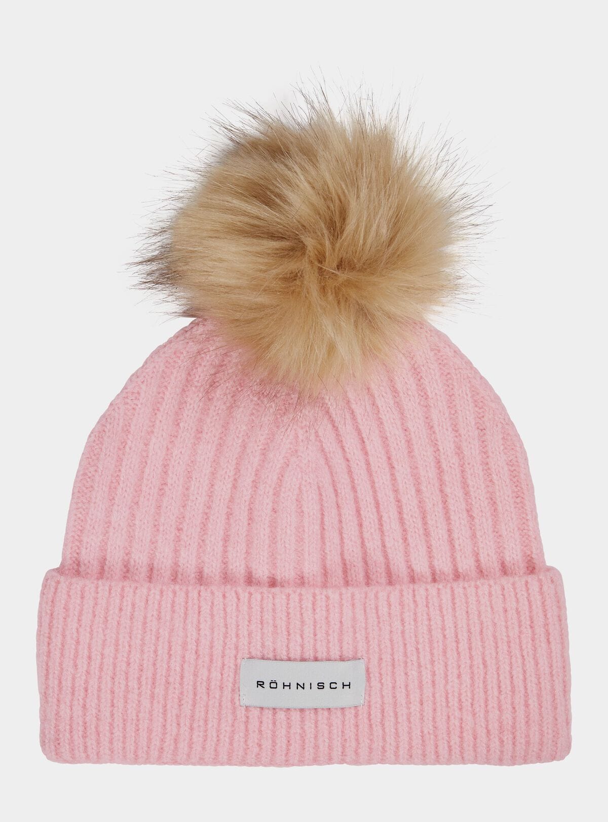Röhnisch Bonnet Pom Rib Beanie, Pink
