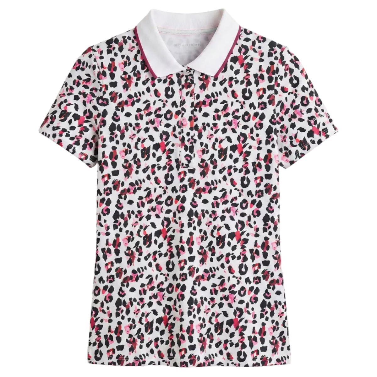 Röhnisch DENI Poloshirt Imprimé léopard rose bordeaux