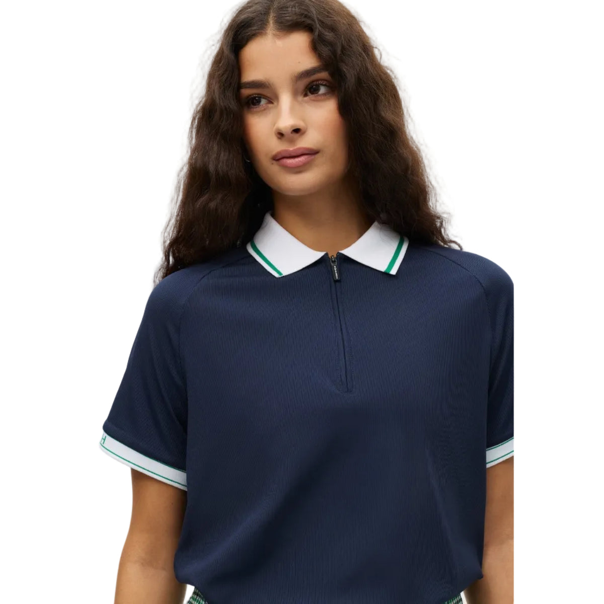 Röhnisch RIB Poloshirt zipé Bleu Marine/Vert