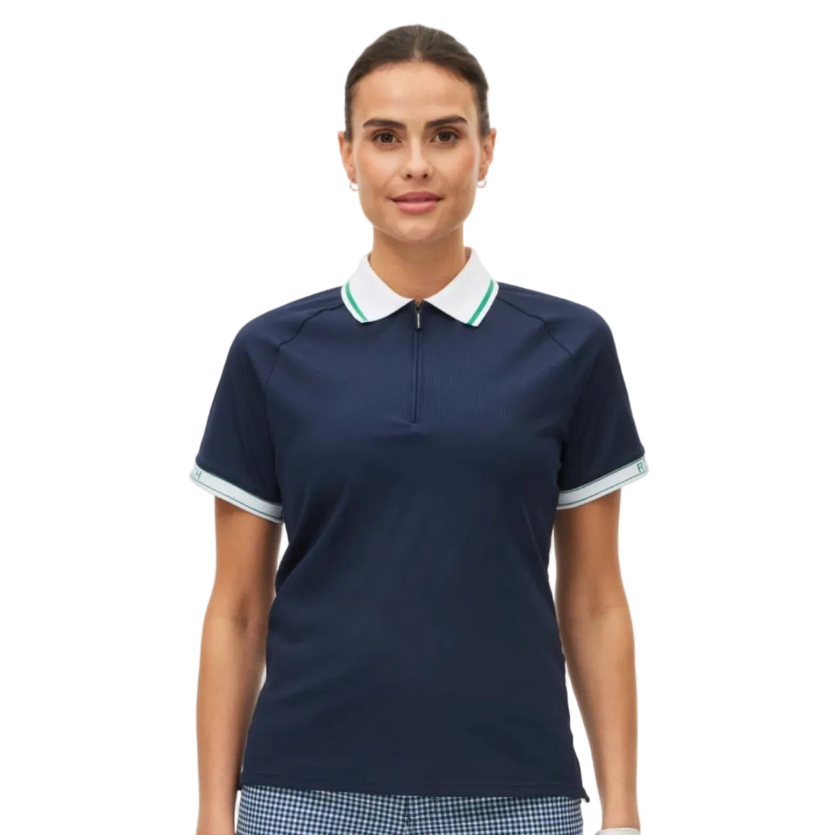 Röhnisch RIB Poloshirt zipé Bleu Marine/Vert