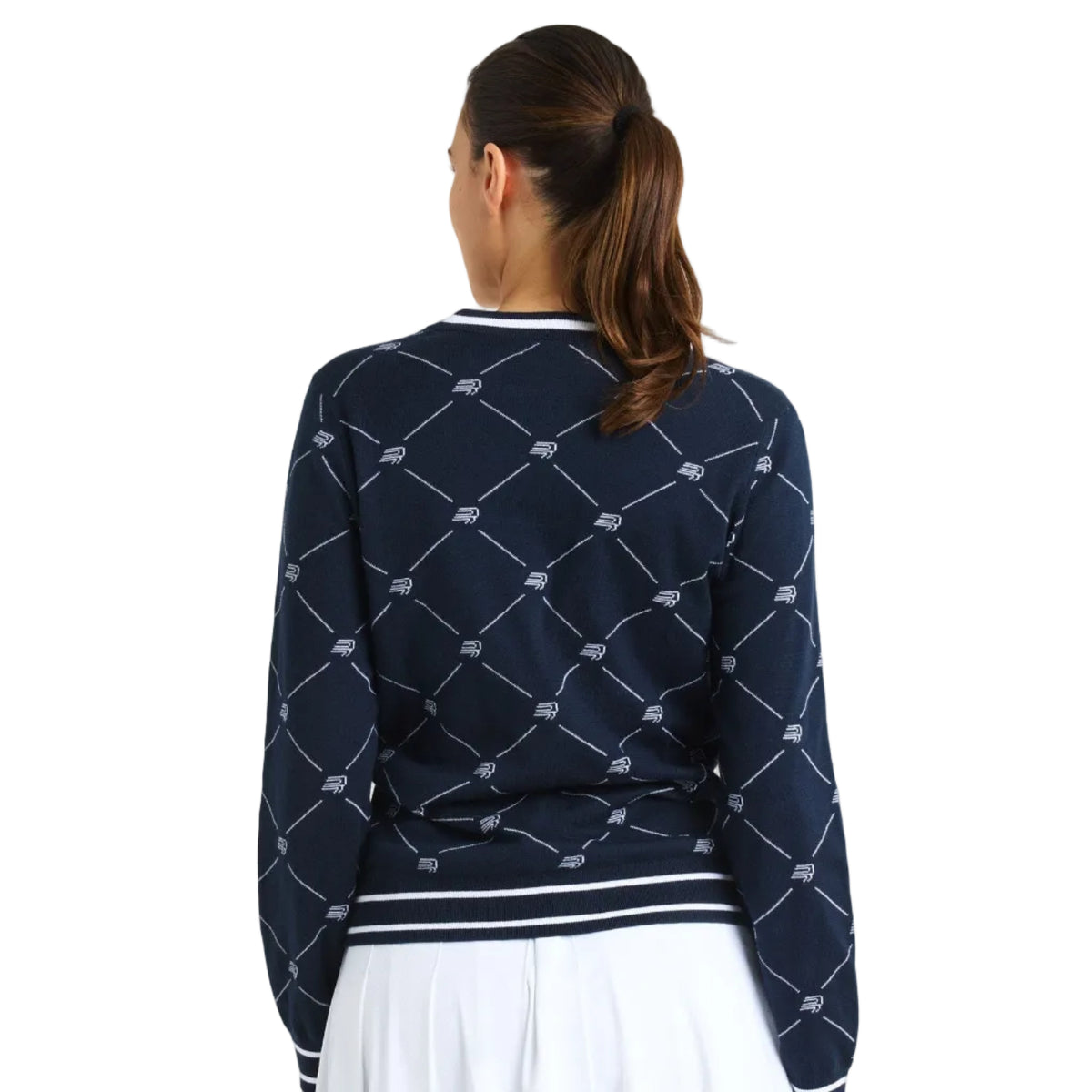 Rohnisch Pull Adele Knitted R check bleu marine