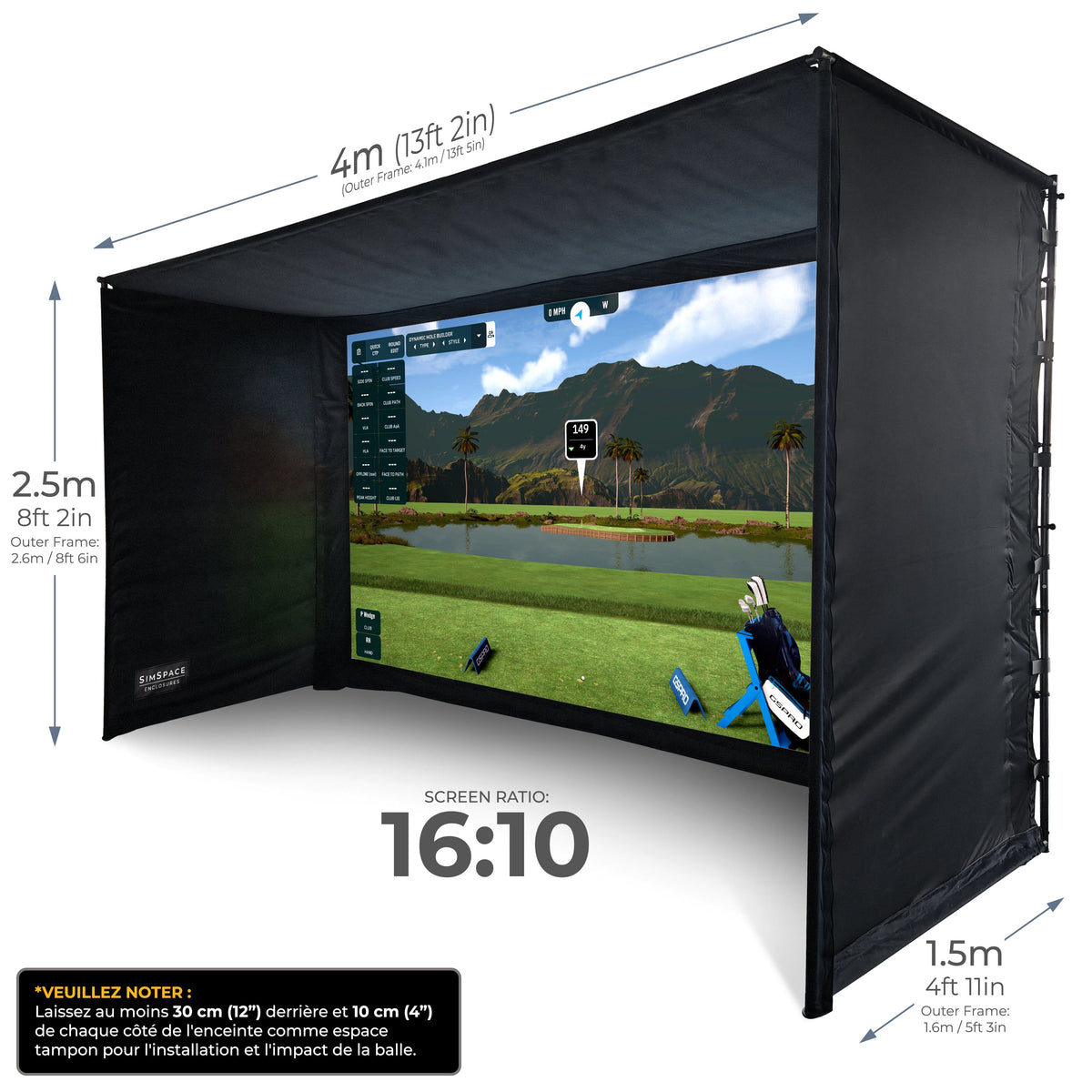SimSpace Cage pour simulateur de golf