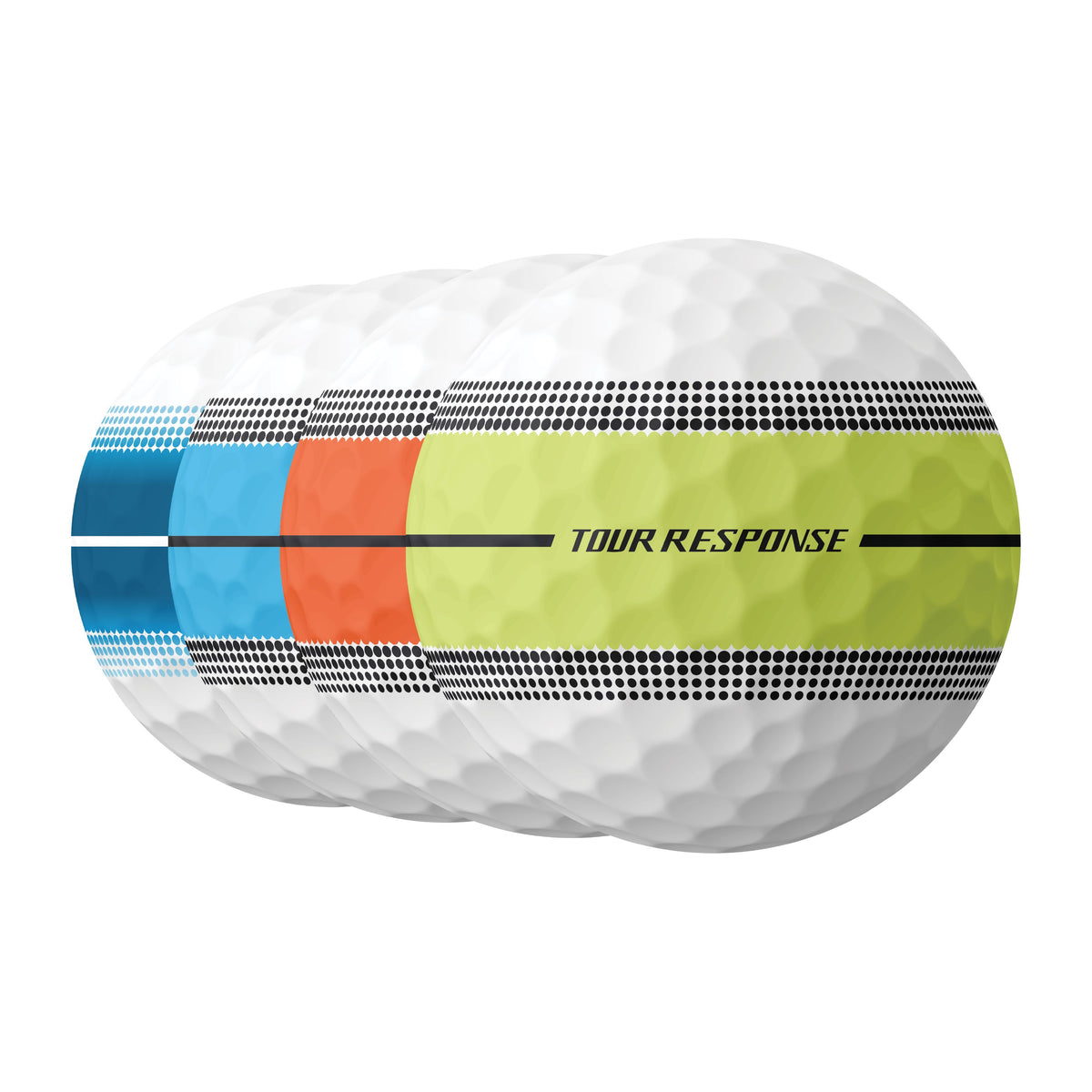 TaylorMade Balles Tour Response STRIPE MUTLI 2025 (Boite de 12)
